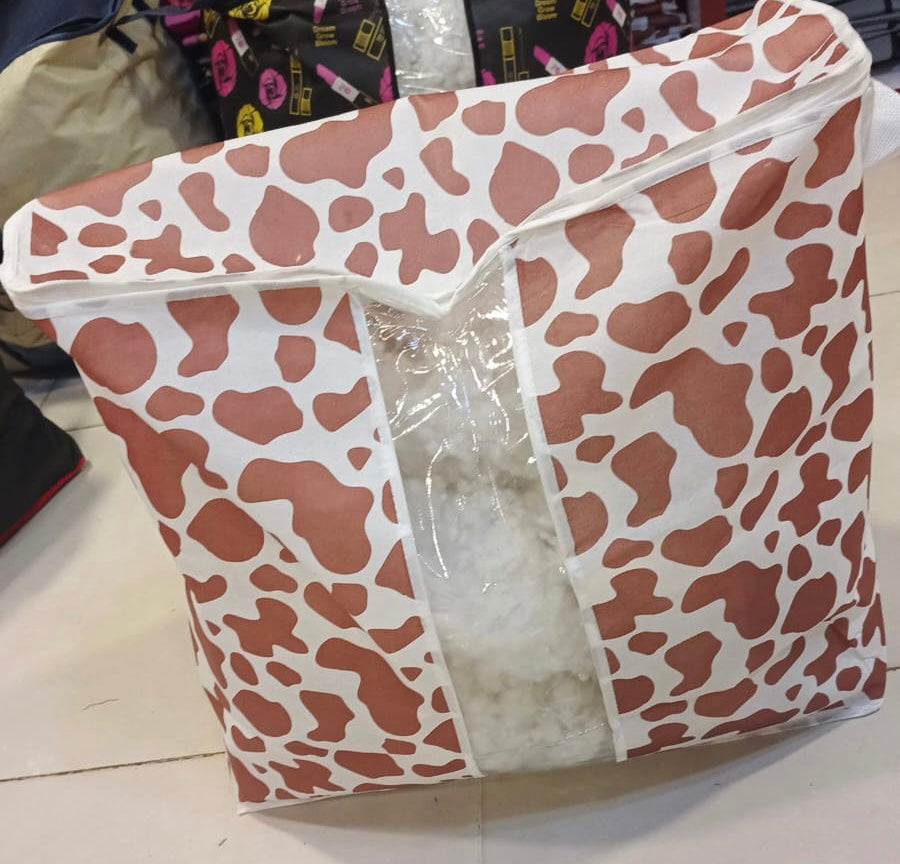 Printed Multipurpose Storage Bag, Storage Bags With Handles, Non Woven Floral Print Storage Organizer, Closet Organizer Printed Multipurpose Storage Bag, Storage Bags With Handles, Non Woven Floral Print Storage Organizer, Closet Organizer